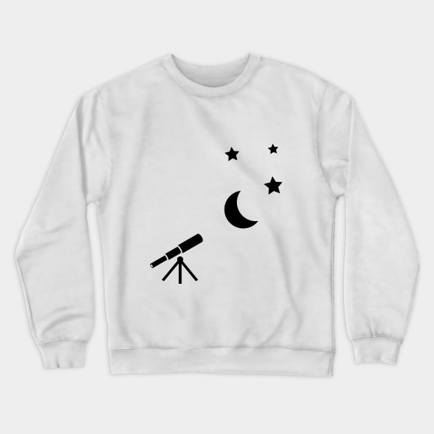 Stargazer Black Crewneck Sweatshirt by julianlab